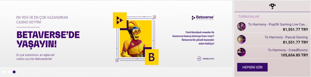 betaverse para yatırma limiti